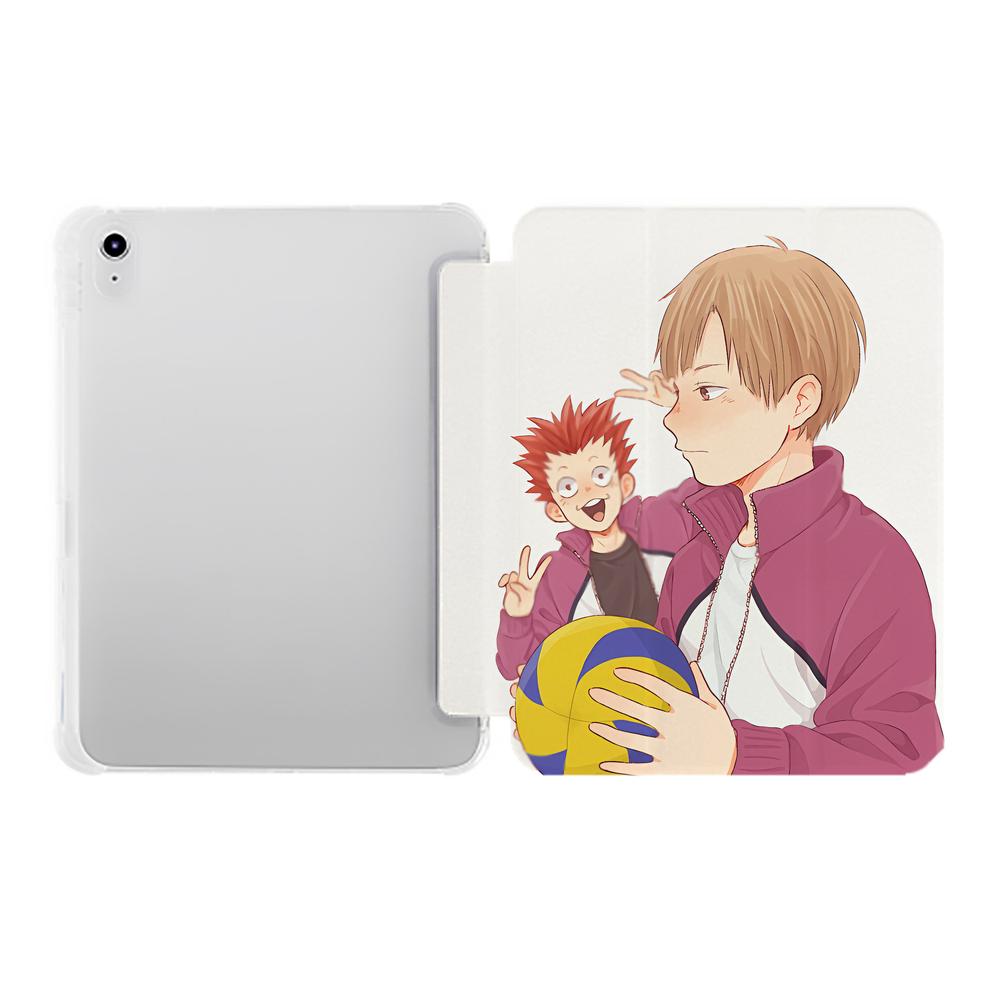 （画像用） ハイキュー!! Haikyu!! IPad ケース ペン収納付き 三つ折りスタンド PUレザー×シリコン 対応機種9.5/10.5/10.9インチ